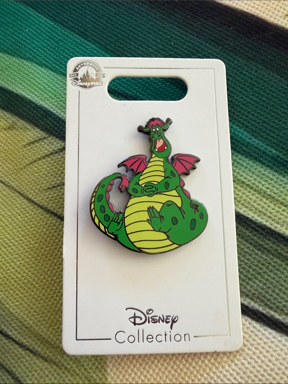 Disney Green & Pink Figment Dragon Enamel Pin